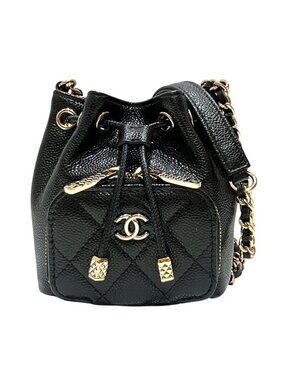 Chanel Quilted Shoulder Bag Caviar Leather